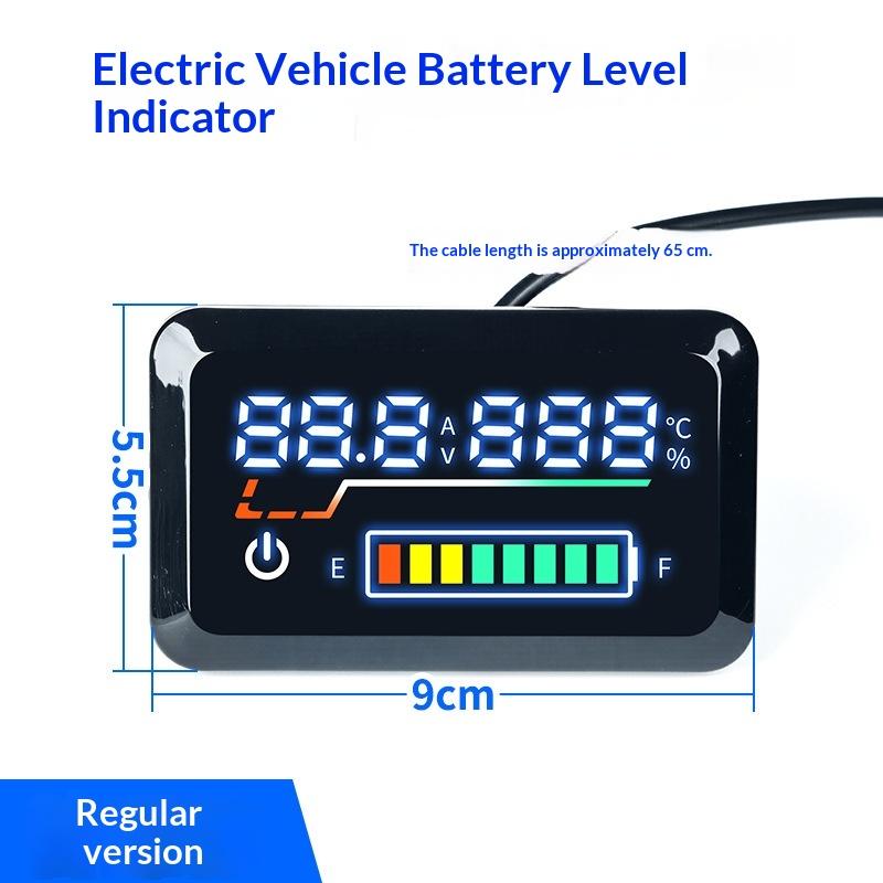 Energy Monitor Meter - Nauwkeurige spanningsmeter, digitale batterijniveau-indicator, 48V-72V, weergave