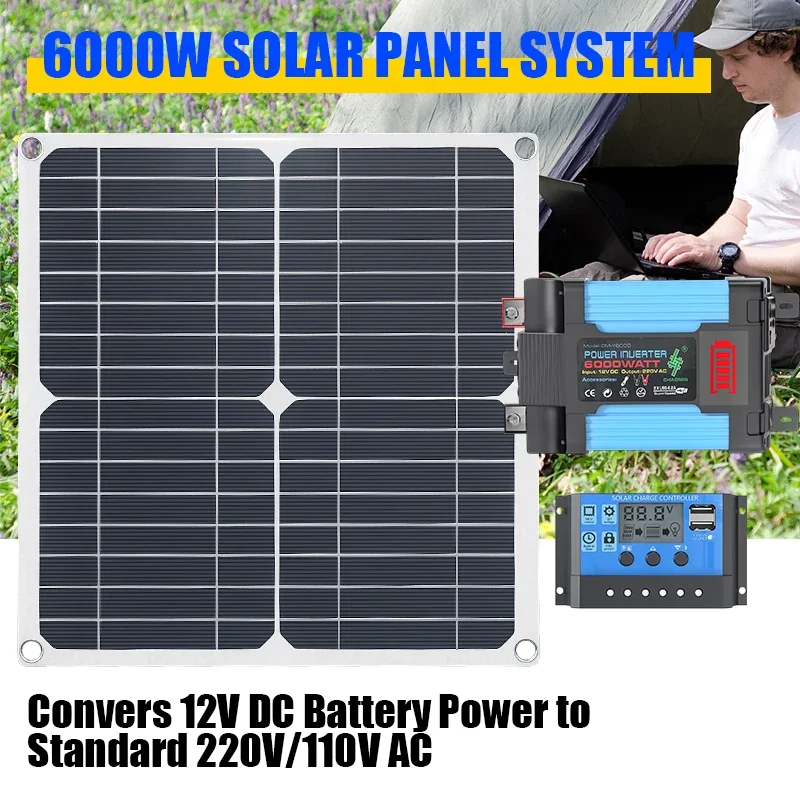 Solar Panel 200W - 6000W zonne-energiepakket, voorzien van 200W zonnepanelen