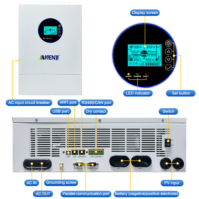 ANENJI 12KW Split-Phase Hybrid - Charge Controller Solar recensie en prijs