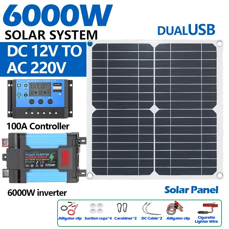 6000W zonne-energiepakket, voo - Solar Panel 200W recensie en prijs