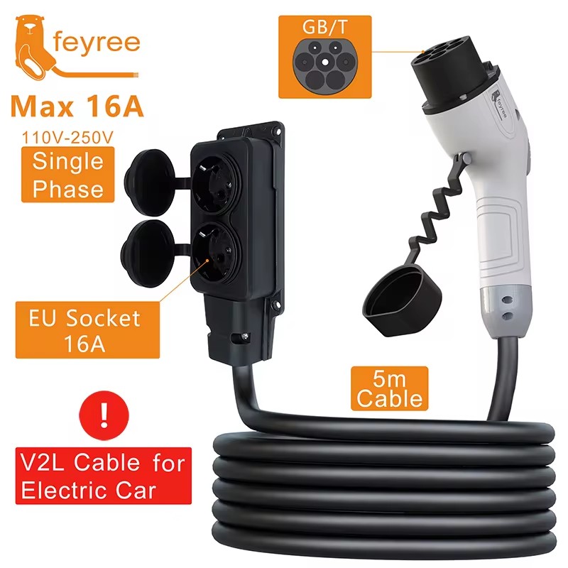 Feyree V2L-kabel ontladingsplu - Outdoor Power Station recensie en prijs